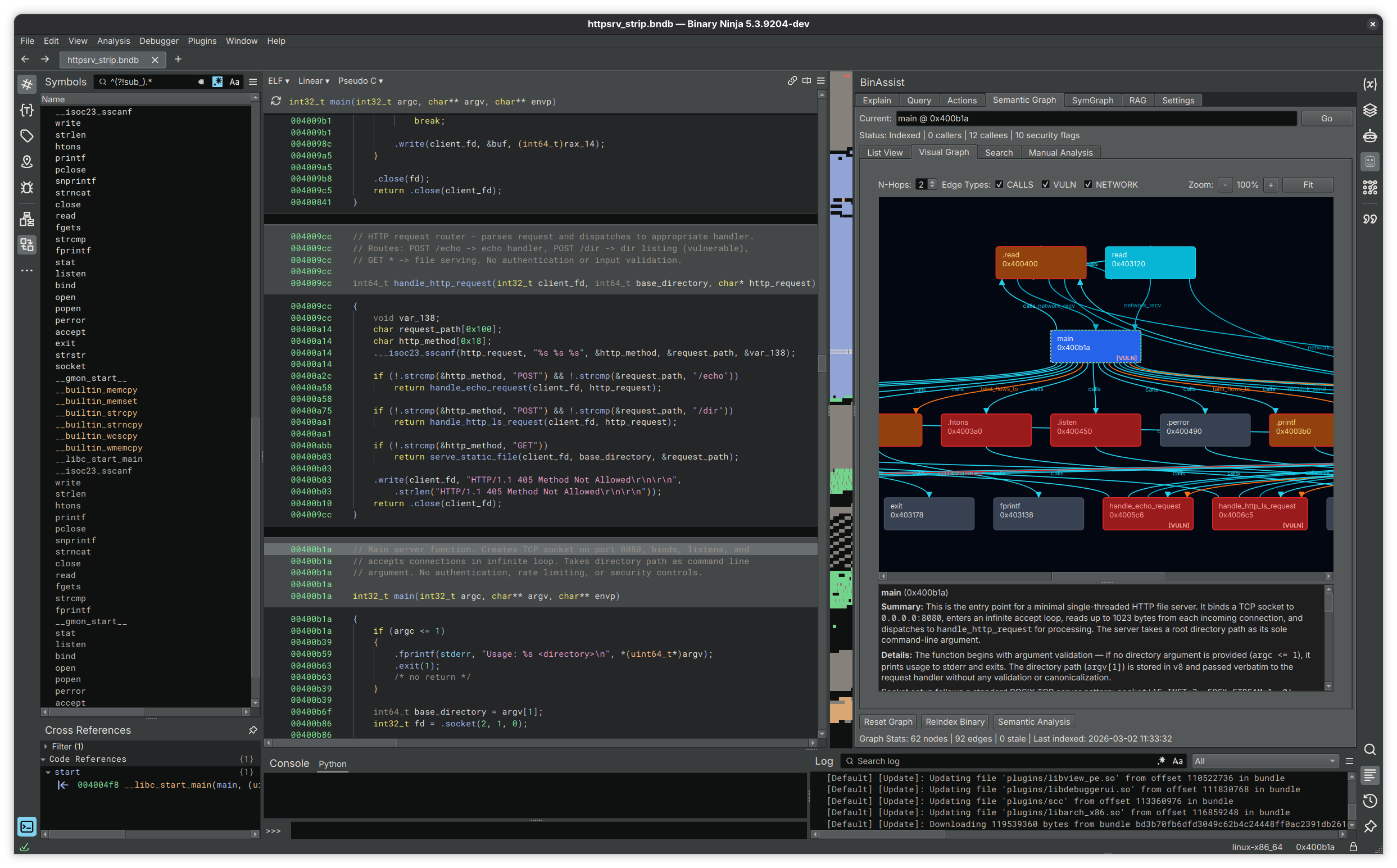 BinAssist main interface